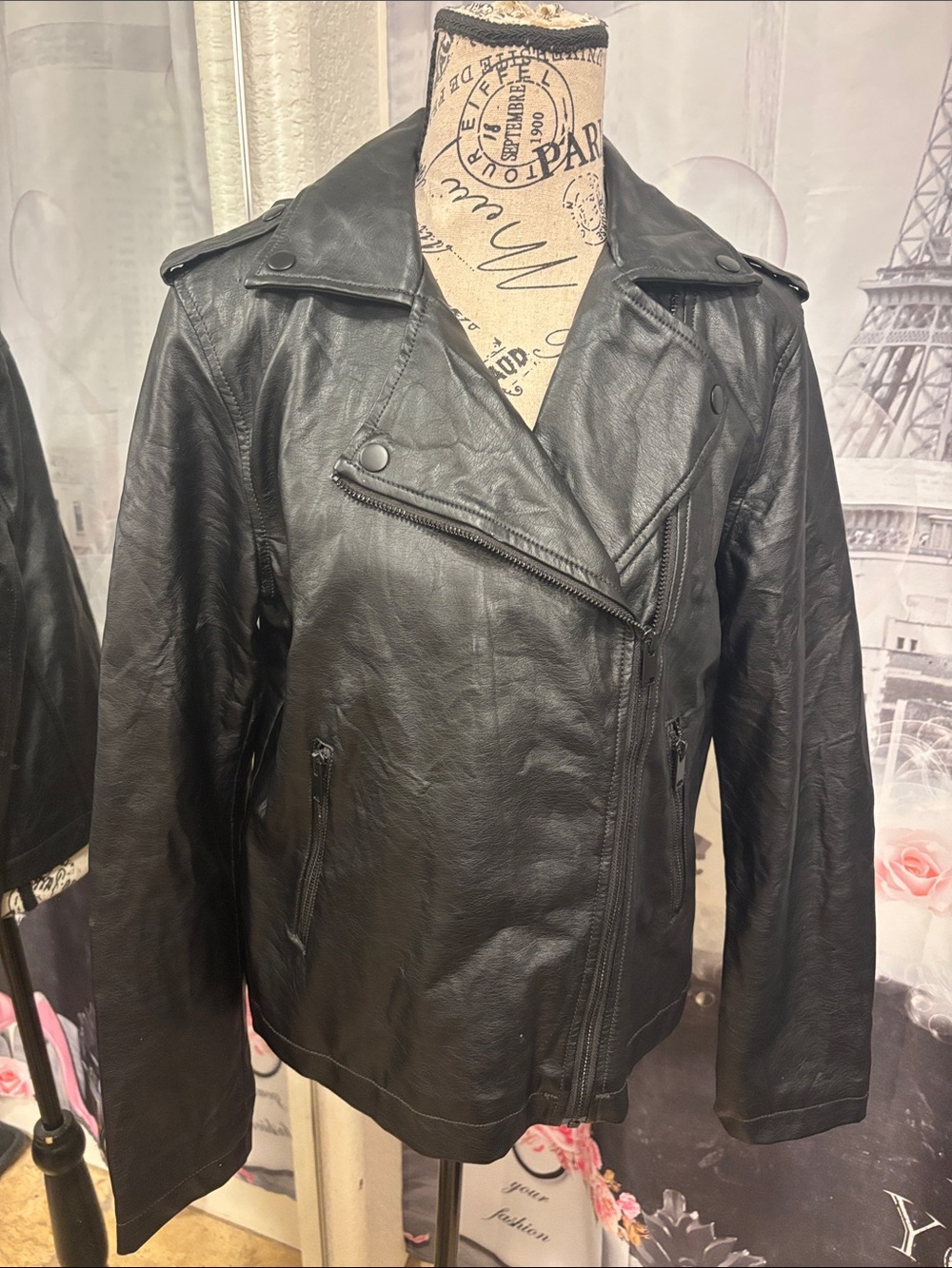Women's Simply Vera Vera Wang Faux Leather Moto Jacket